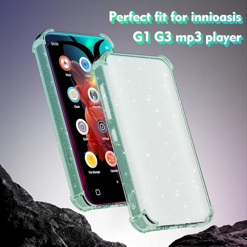 Aippdo Case for innioasis G1 G3 Mp3 Player,TPU Clear Cover for Mp3 Player Anti-Scratch Shock Absorption 4.0 inch Case Crystal Clear. - Image 2